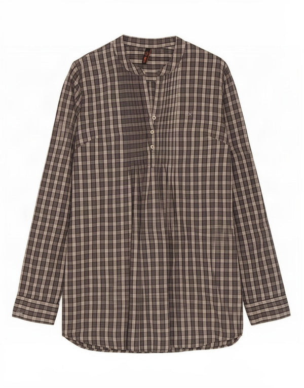 Sun68 Chemise pull pour femme UK 10 Petit gris à carreaux en coton