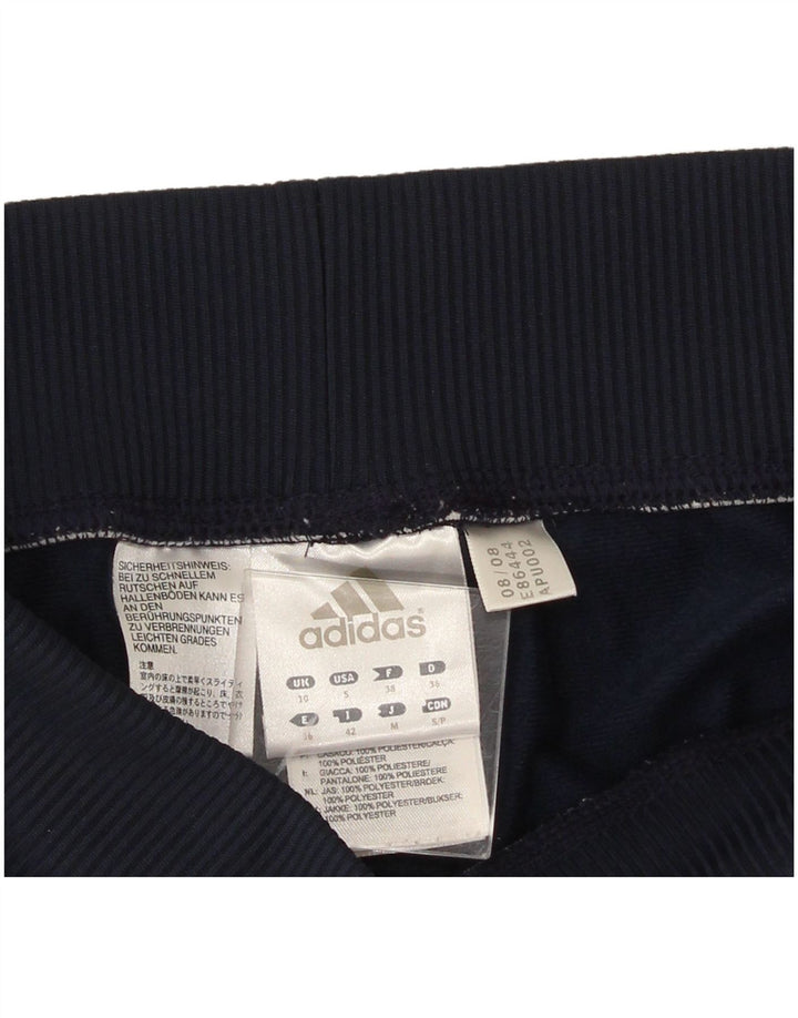 Adidas Pantalon de survêtement pour femme UK 10 Small Bleu marine Polyester