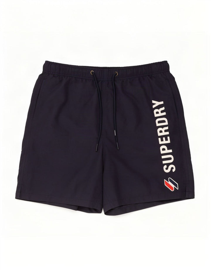 Superdry Short de Bain Graphique Homme Petit Bleu Marine Polyester