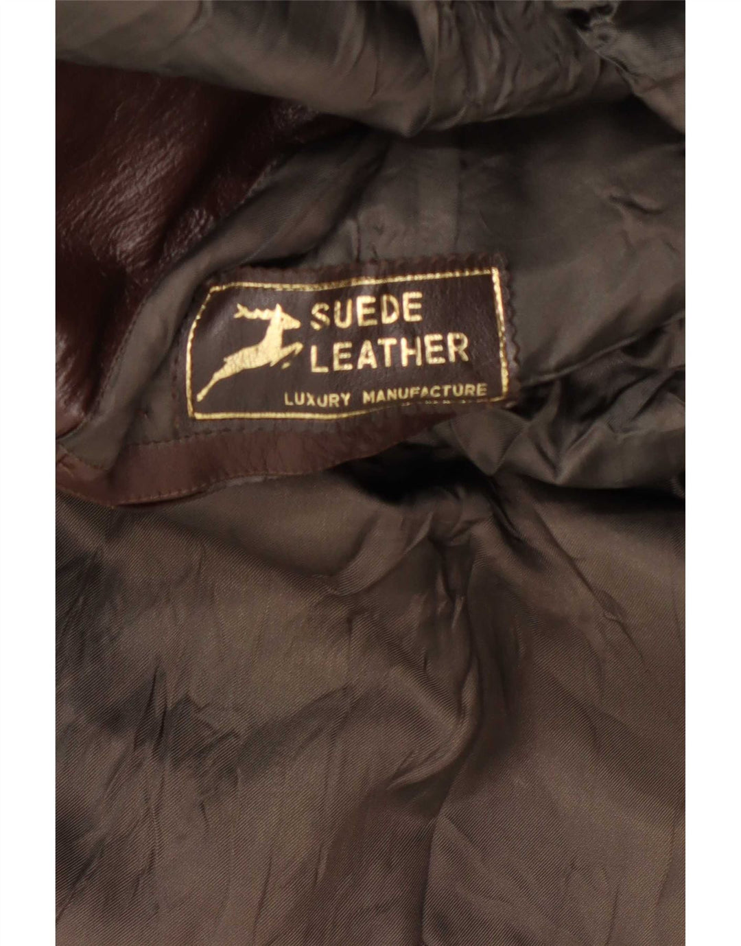 vintage Mens Double Breasted Leather Coat UK 36 Petit Bourgogne