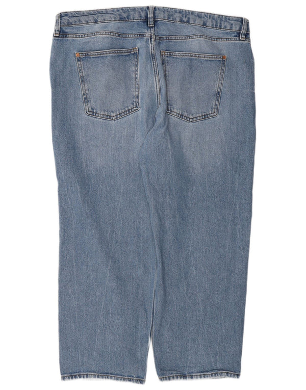 Marks & Spencer Jean court taille haute pour femme UK 18 XL W38 L27 Bleu