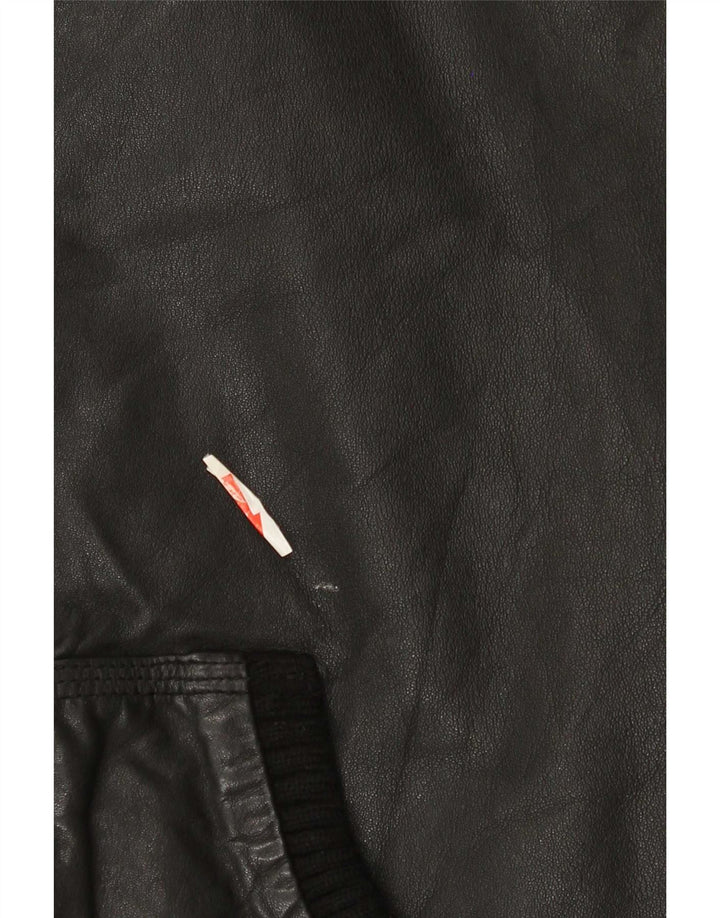 Superdry Veste en cuir à capuche militaire pour homme UK 38 Medium Noir