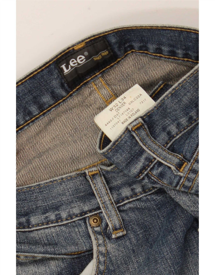 Lee Denver Capri Jeans W32 L20 Femme Bleu Coton