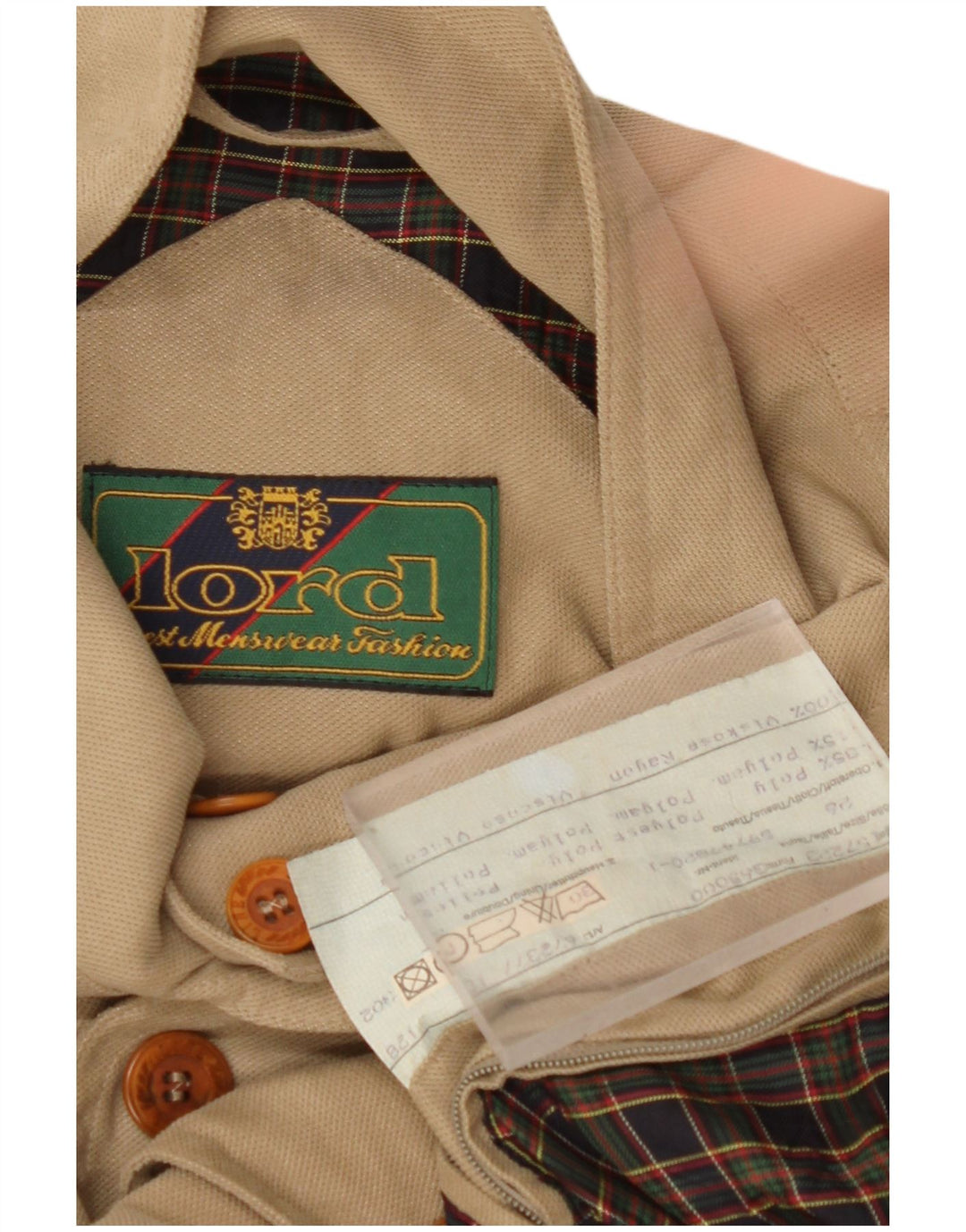 LORD Veste Bomber Homme UK 42 XL Beige Polyester