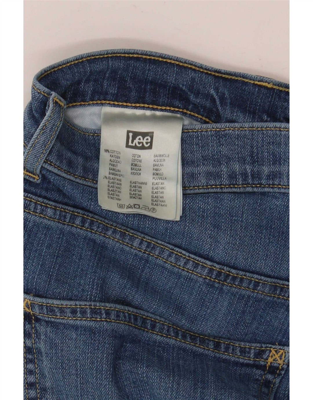 Lee Jean Droit Brooklyn Femme W33 L34 Bleu Coton