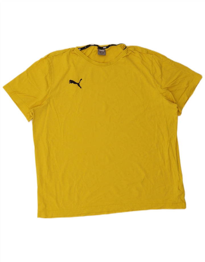 Puma T-Shirt Homme Top 2XL Jaune Coton