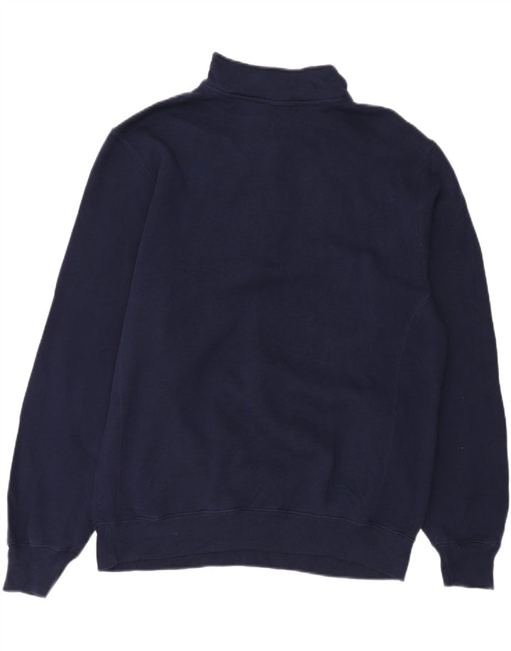 RUSSELL ATHLETIC Sweat-shirt à col zippé pour homme en coton bleu marine Taille L