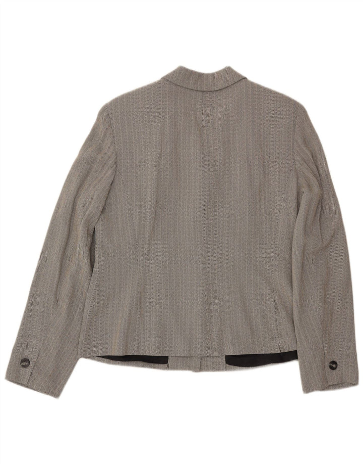Talbots Ensemble 2 pièces 2 boutons pour femme UK 16 Large W34 L30 Gris à chevrons