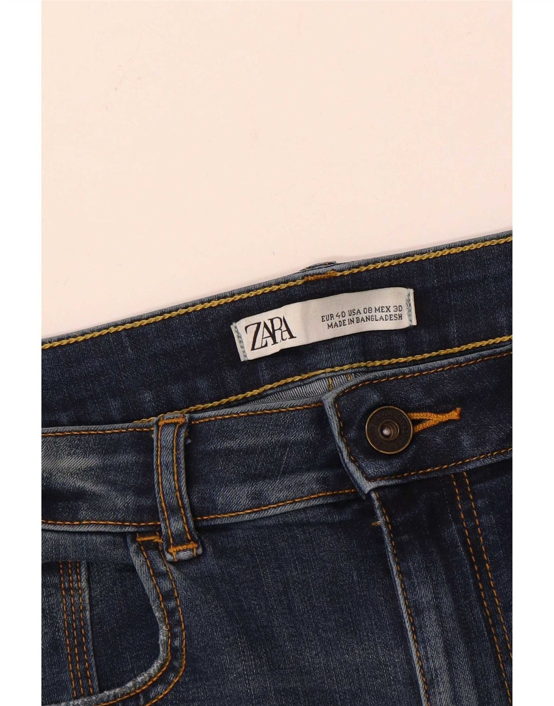 Zara Jean skinny effet vieilli pour femme EU 40 Medium W30 L28 Bleu
