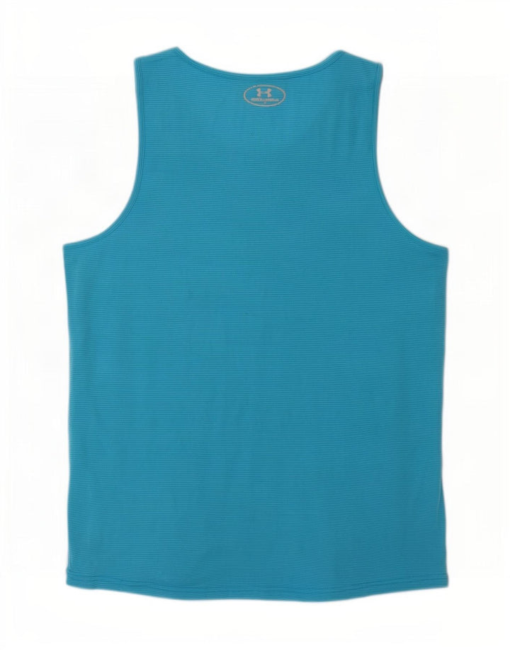 Under Armour Débardeur Homme Large Bleu Rayure Polyester Sports
