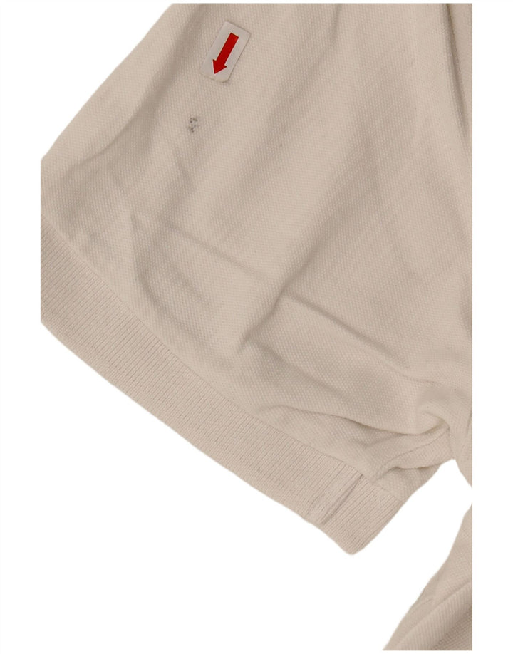 KAPPA Mens Polo Shirt Large White Cotton