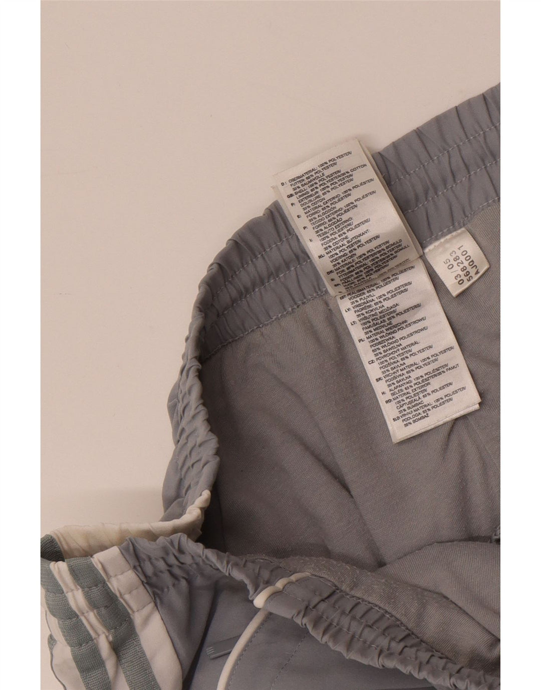 Adidas Pantalon de survêtement pour homme Large Gris Colorblock Polyester