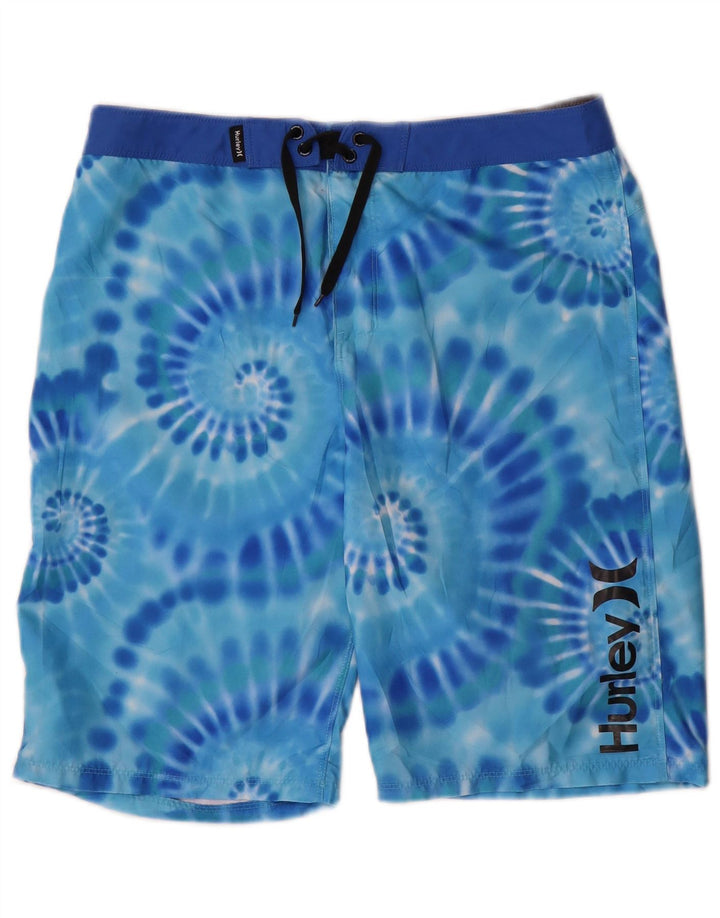 Hurley Short de Bain Garçon 15-16 Ans Bleu Tie Dye Polyester