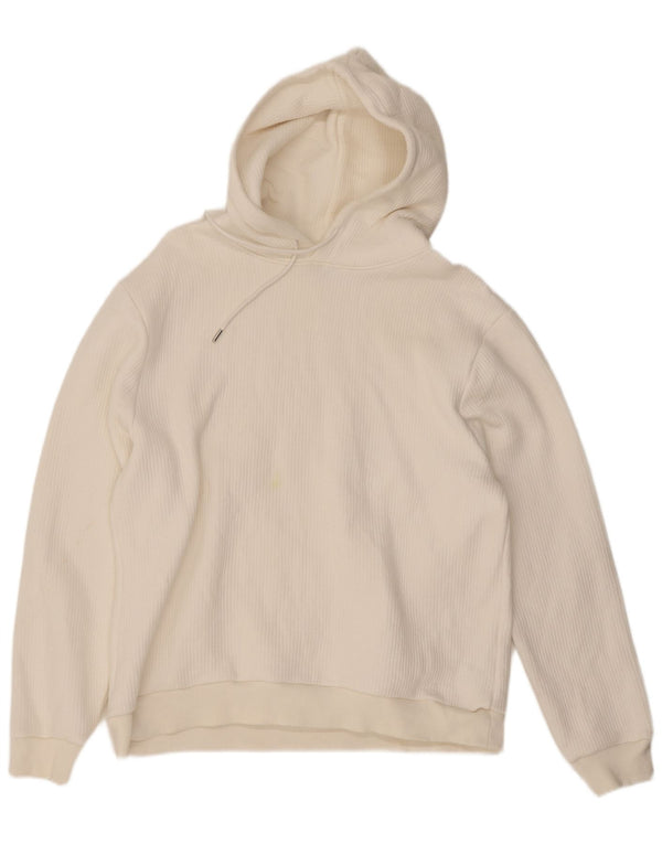 Reiss Pull à capuche pour femme UK 20 2XL Blanc Coton