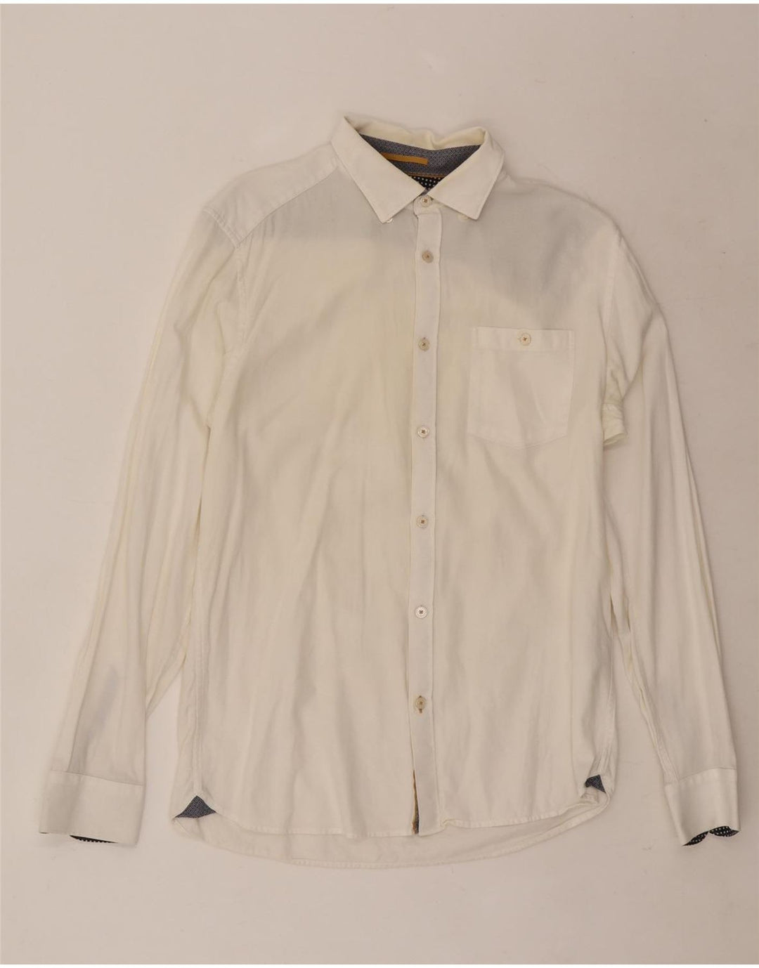 Ted Baker Chemise Homme Taille 3 Coton Blanc Moyen
