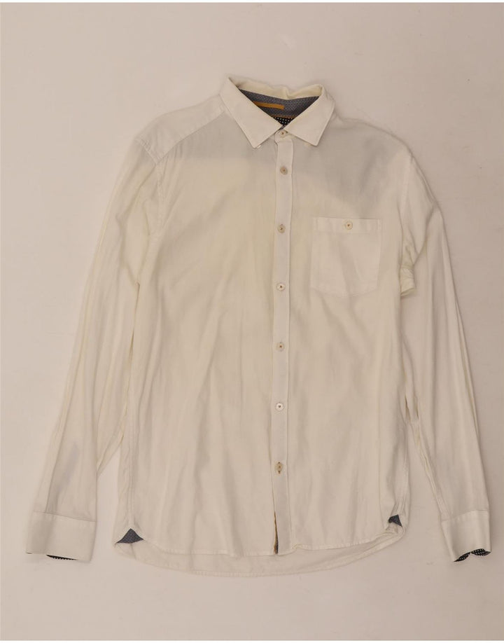 Ted Baker Chemise Homme Taille 3 Coton Blanc Moyen