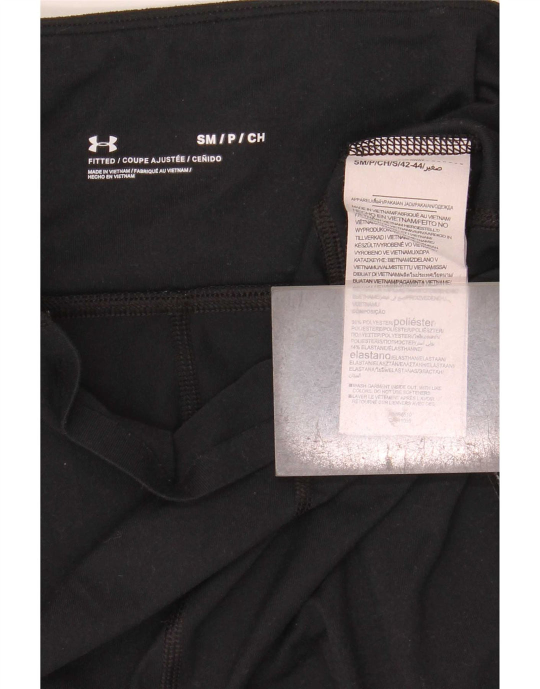 Under Armour Leggings Femme UK 10 Small Noir Colorblock Polyester