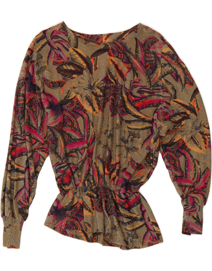 VINTAGE Womens Abstract Pattern Blouse Top IT 48 XL Multicoloured Vintage Vintage and Second-Hand Vintage from Messina Hembry 
