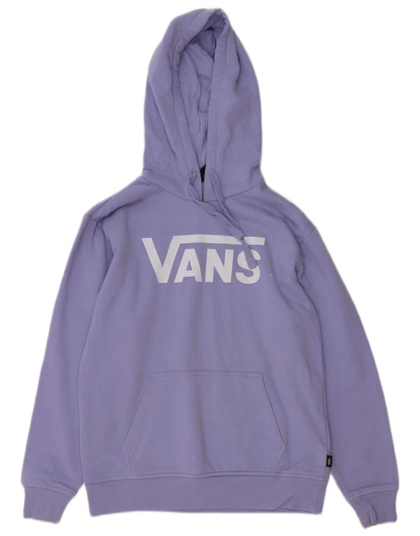 VANS Pull à capuche graphique surdimensionné pour femme UK 6 XS Violet Coton