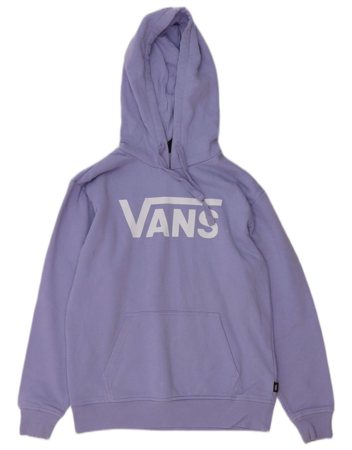 VANS Pull à capuche graphique surdimensionné pour femme UK 6 XS Violet Coton