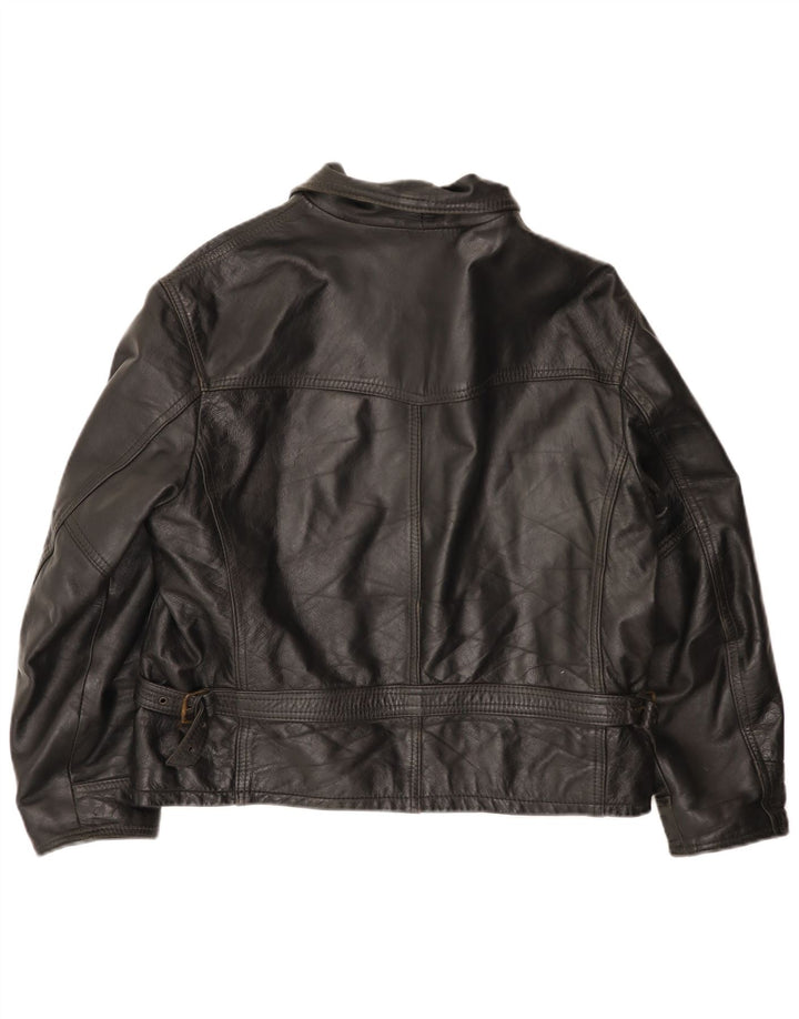 Veste en cuir homme vintage UK 42 XL Cuir noir