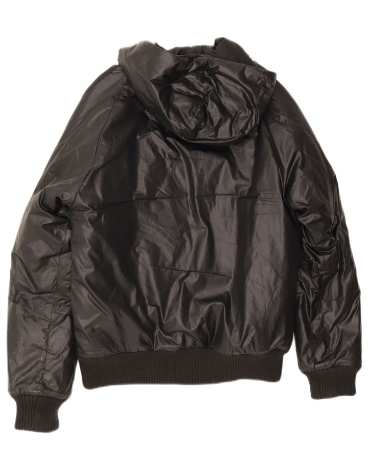 Adidas Veste rembourrée à capuche pour homme UK 36 Petit Noir Polyester