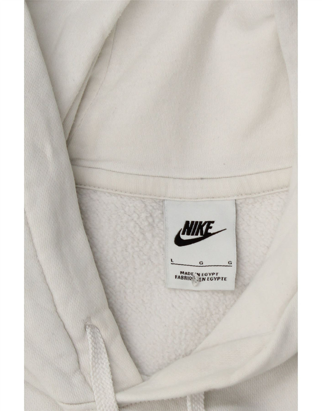 NIKE Pull à capuche graphique pour hommes Grand coton blanc