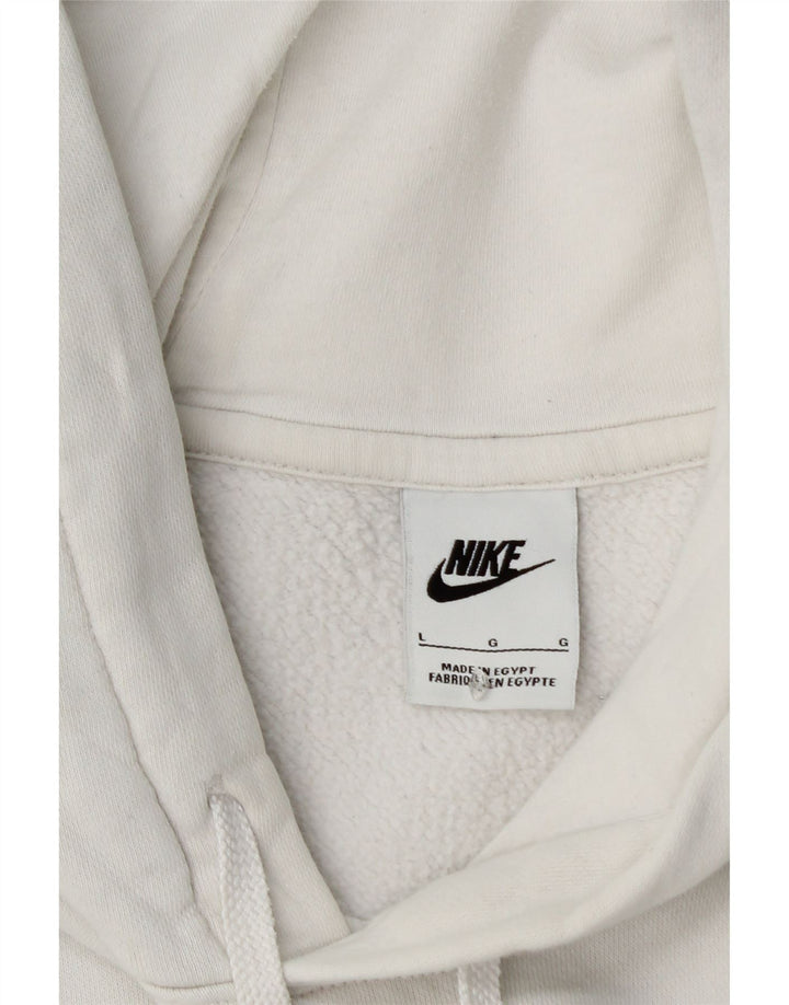 NIKE Pull à capuche graphique pour hommes Grand coton blanc
