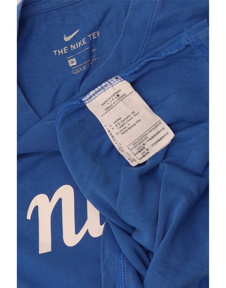 Nike T-shirt graphique pour homme, petit, bleu, coton