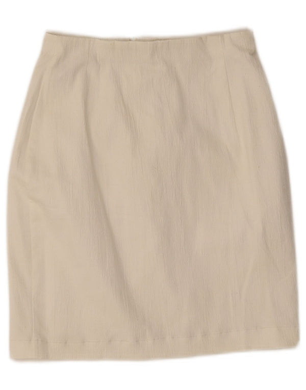 Marks & Spencer Mini jupe crayon pour femme UK 10 Small W25 Blanc Polyester