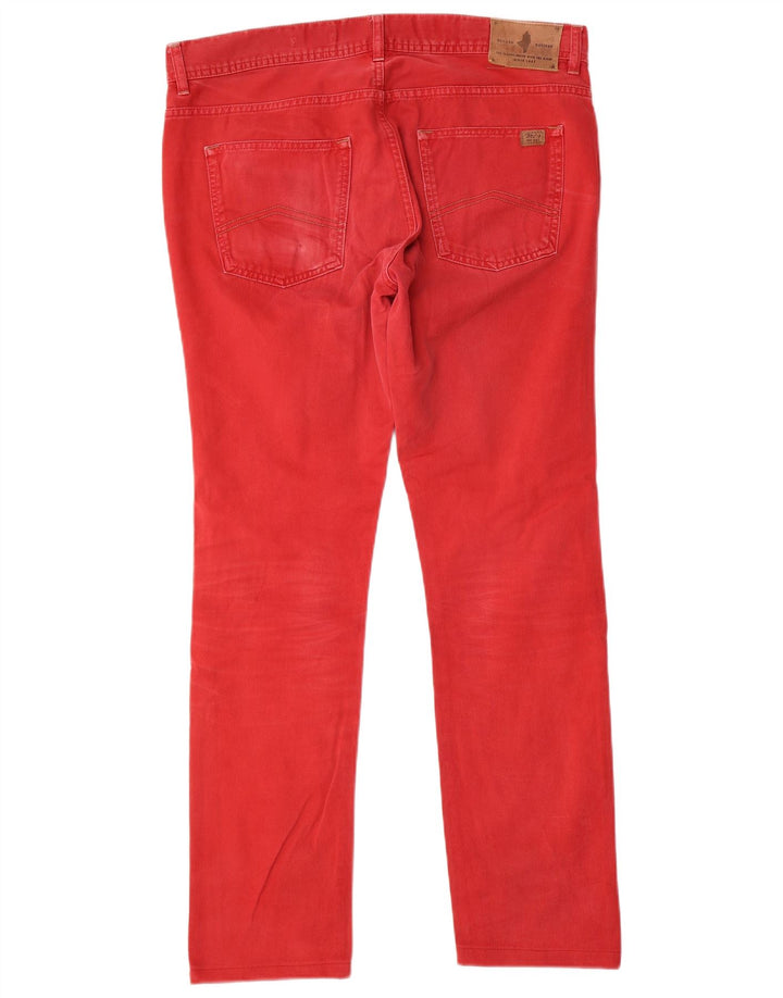 Marlboro Classics Jean droit coupe droite pour homme W34 L31 Rouge
