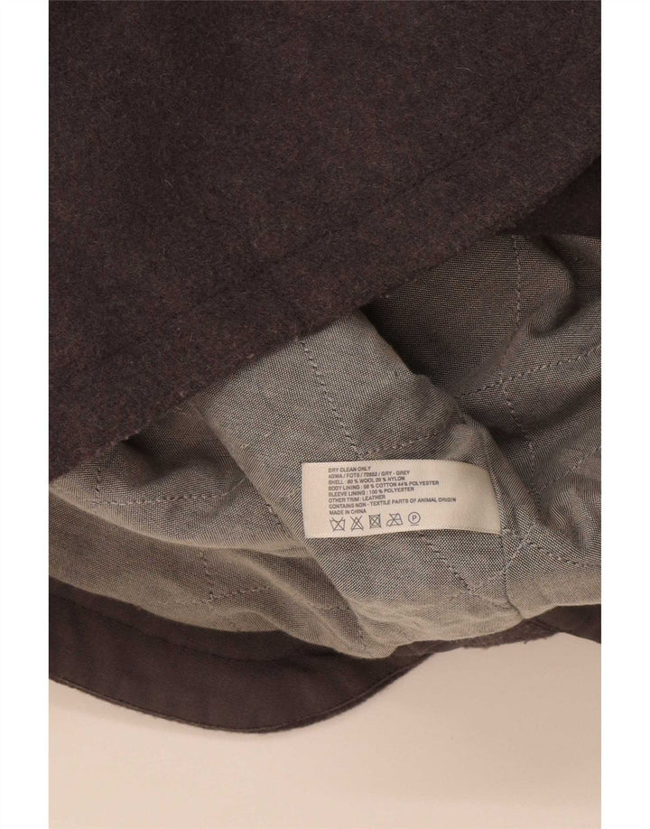 Fat Face Veste Parka surdimensionnée à capuche pour femme UK 10 Petite laine grise