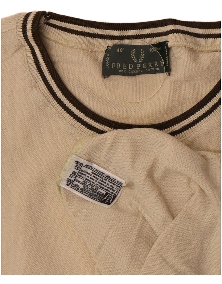 Fred Perry T-Shirt Homme Petit Beige Coton