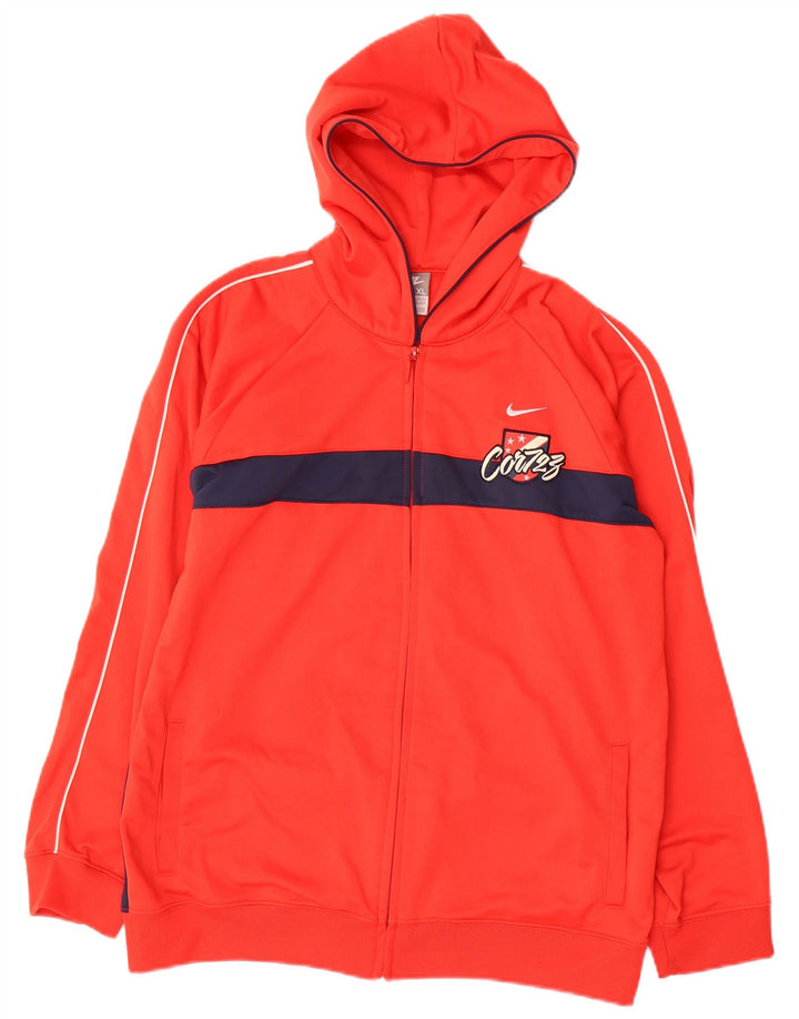 NIKE Pull à capuche zippé Cor72z pour garçon 13-14 ans XL Rouge Colourblock