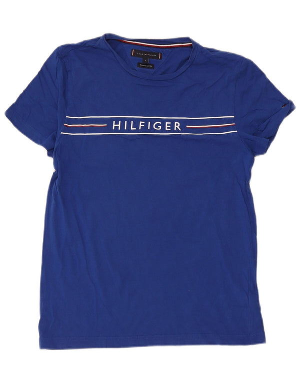 Tommy Hilfiger T-Shirt Graphique Homme Petit Bleu Coton