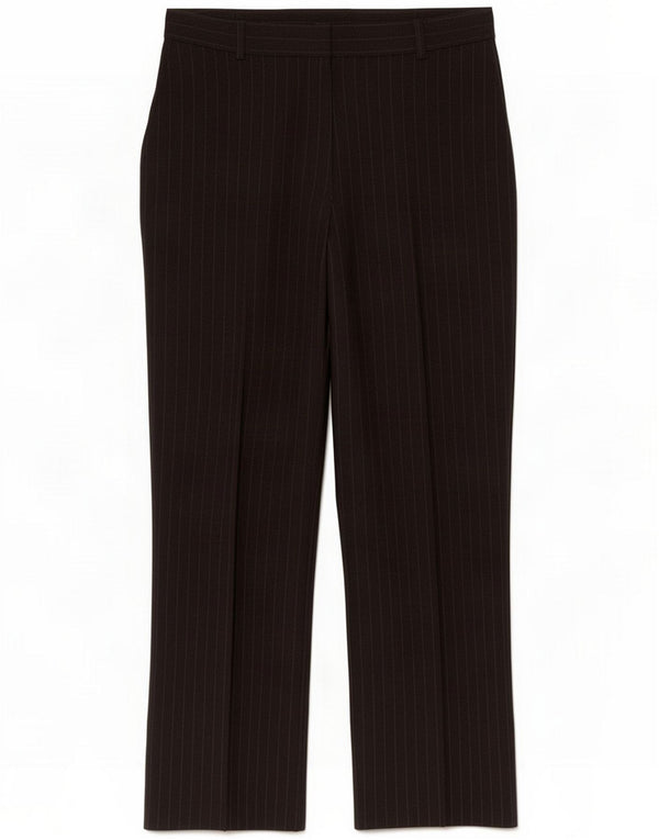 St. Pantalon décontracté Bernard pour femme IT 42 Medium W28 L29 Noir à fines rayures