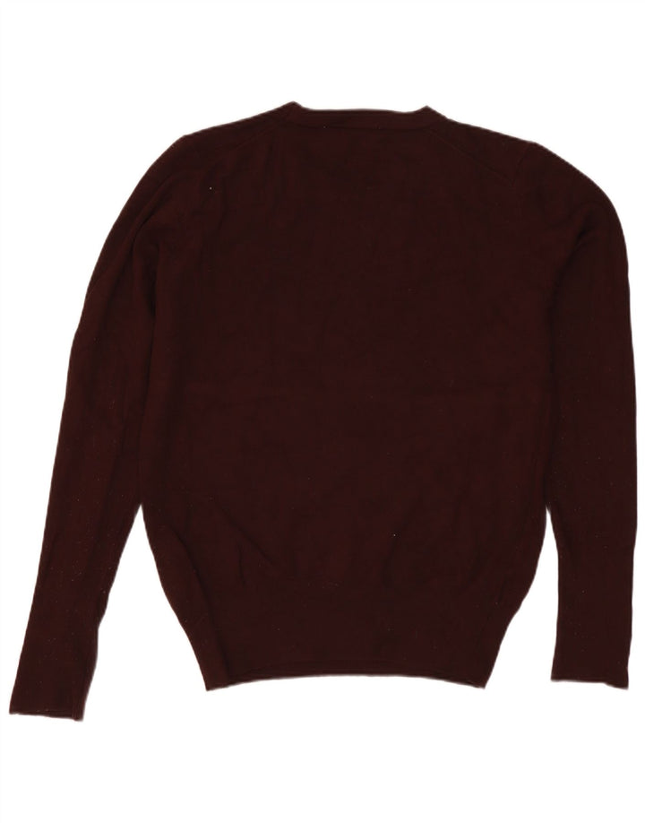 Zara Pull à col rond pour femme UK 12 Viscose marron moyen