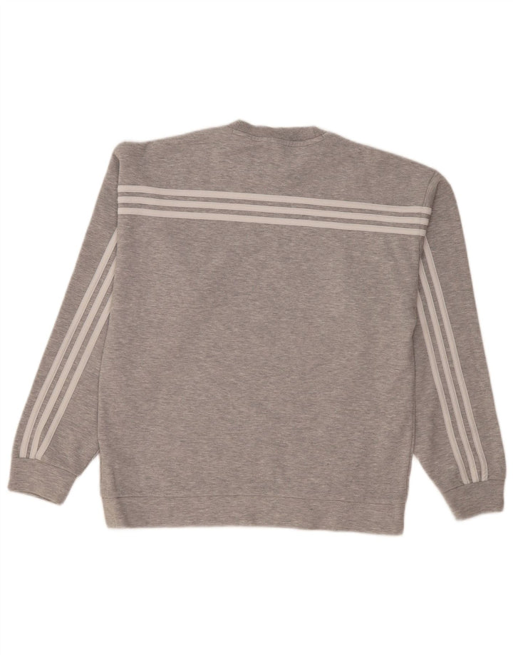 Adidas Sweat-Shirt Homme Gris Moyen Moucheté Coton