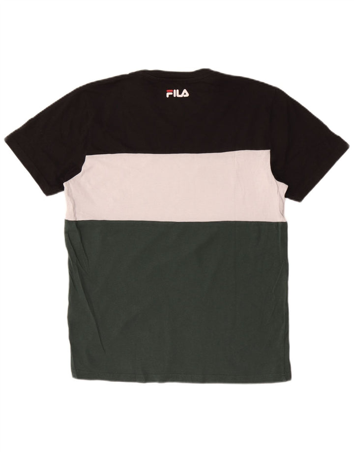 Fila T-Shirt Graphique Homme Multicolore Medium Coton Colorblock