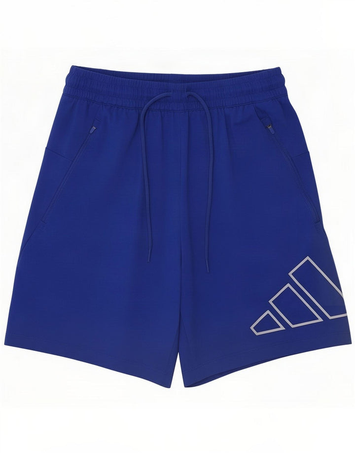 Adidas Short de sport graphique pour homme petit bleu Polyester