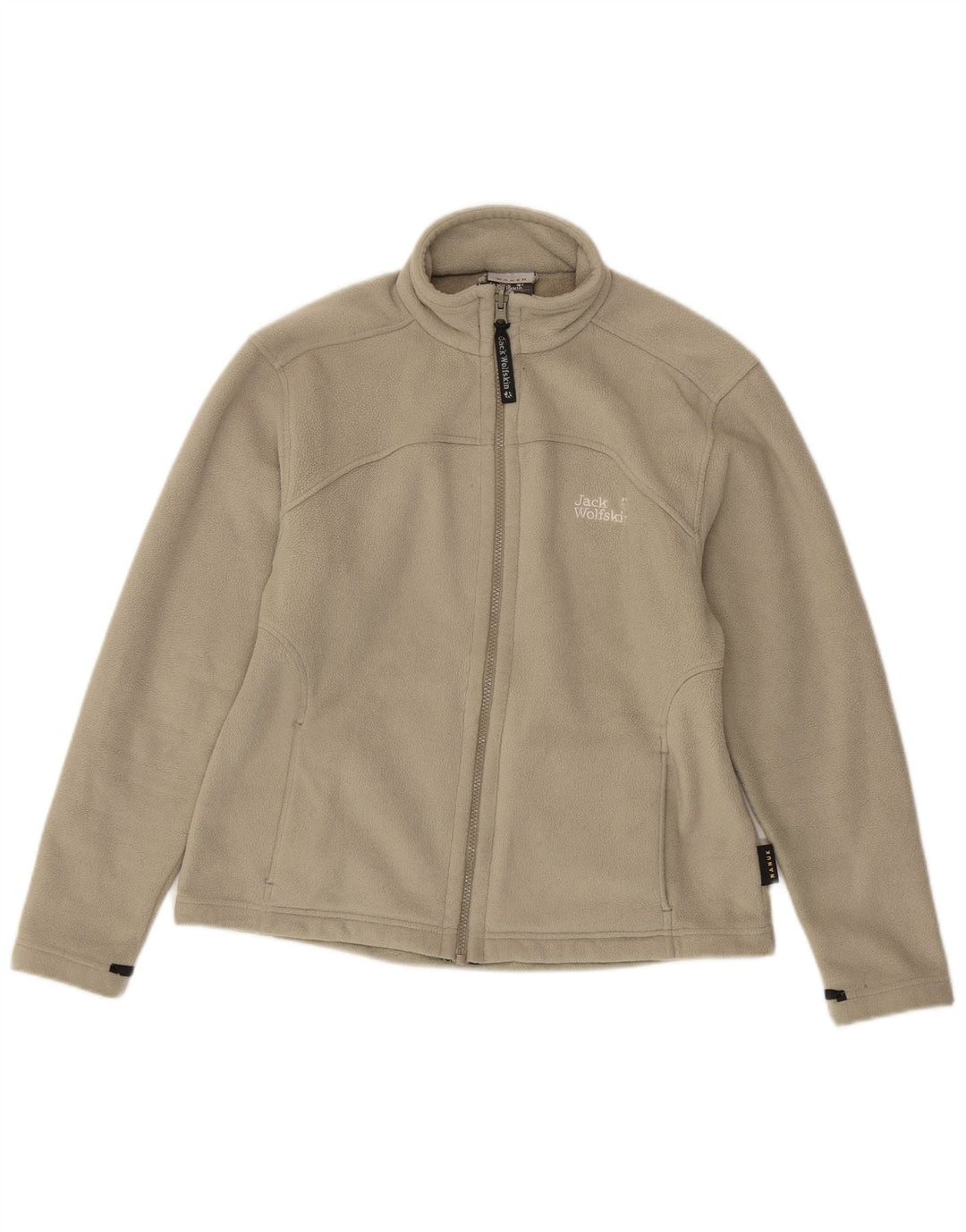 Jack Wolfskin Veste polaire graphique pour femme UK 12 Gris moyen Polyester