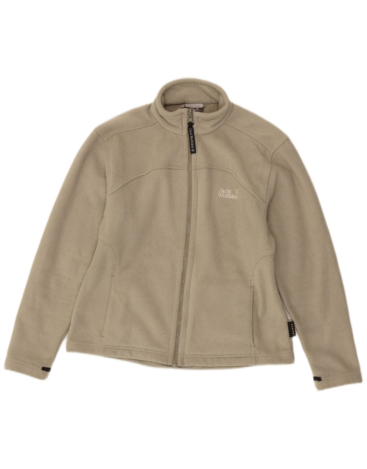 Jack Wolfskin Veste polaire graphique pour femme UK 12 Gris moyen Polyester