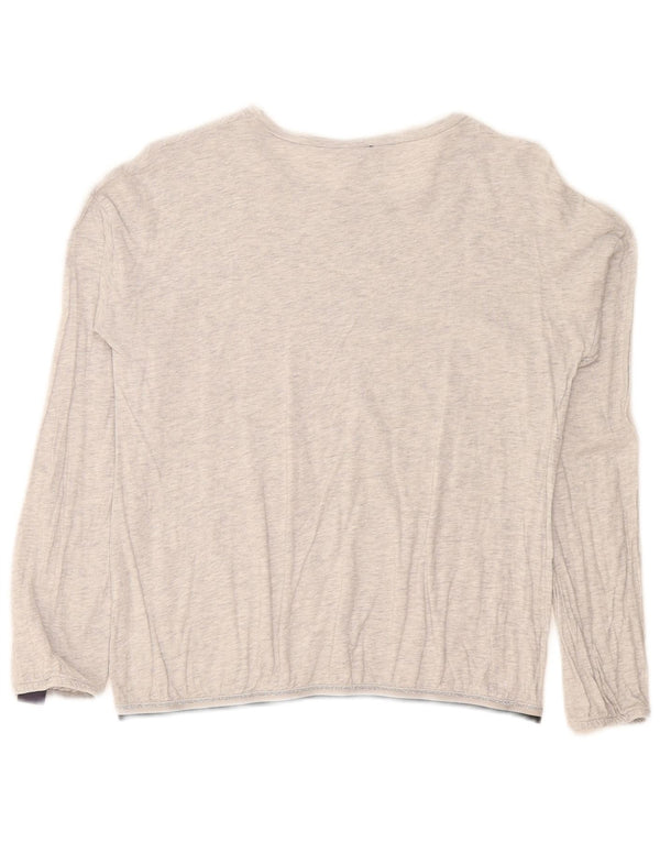 Benetton Haut Graphique Fille Manches Longues 11-12 ans 2XL Gris Moucheté Coton