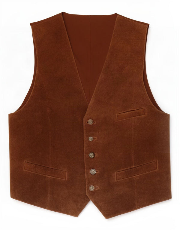 C&A Gilet Homme XL Cuir Marron