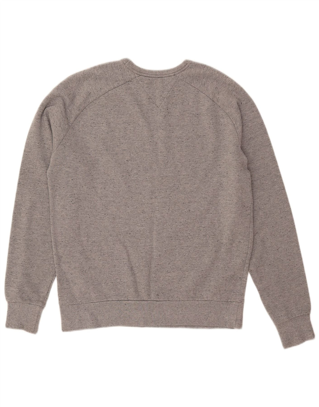 TOMMY HILFIGER Sweat-shirt coupe vintage pour femme UK 16 Large Gris