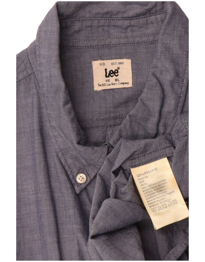 Lee Chemise Homme XL Bleu Marine Coton