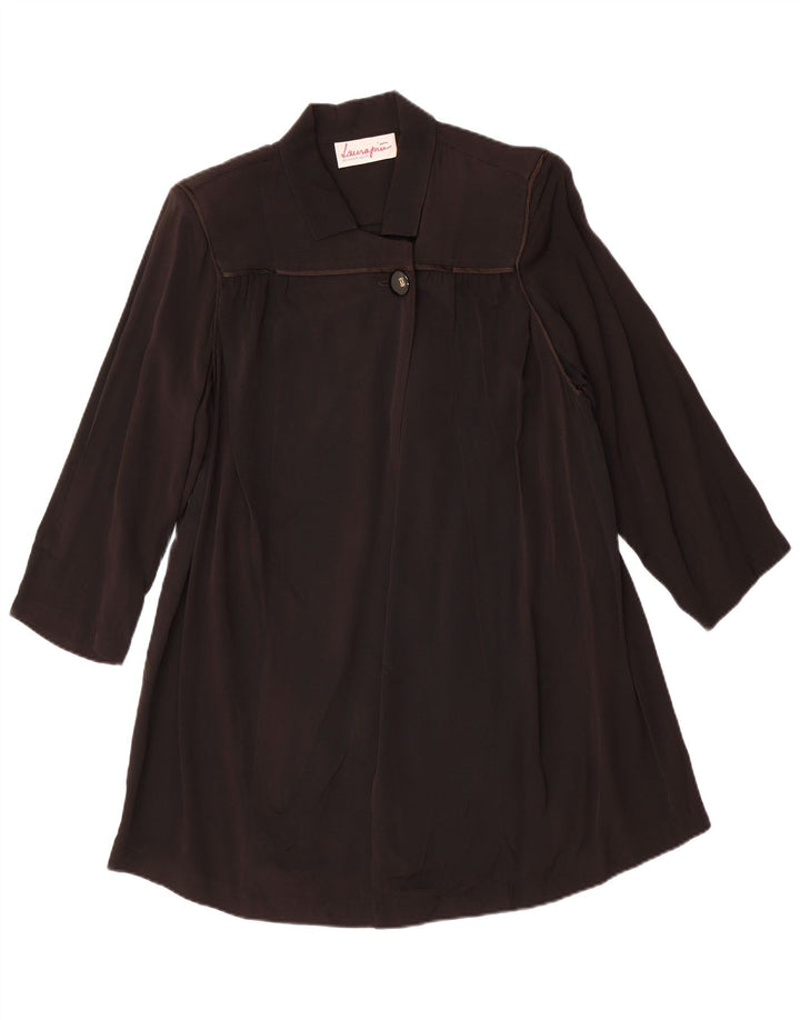 LAURA BIAGIOTTI Pardessus Femme IT 46 Large Acétate Noir