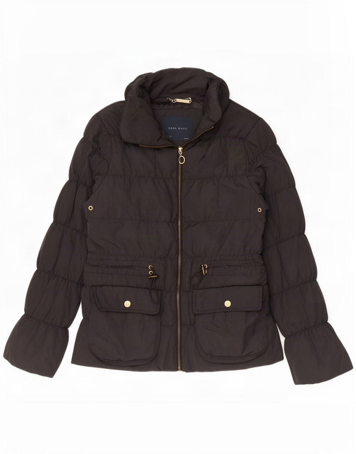 Zara Veste matelassée pour femme UK 14 Large Bleu marine