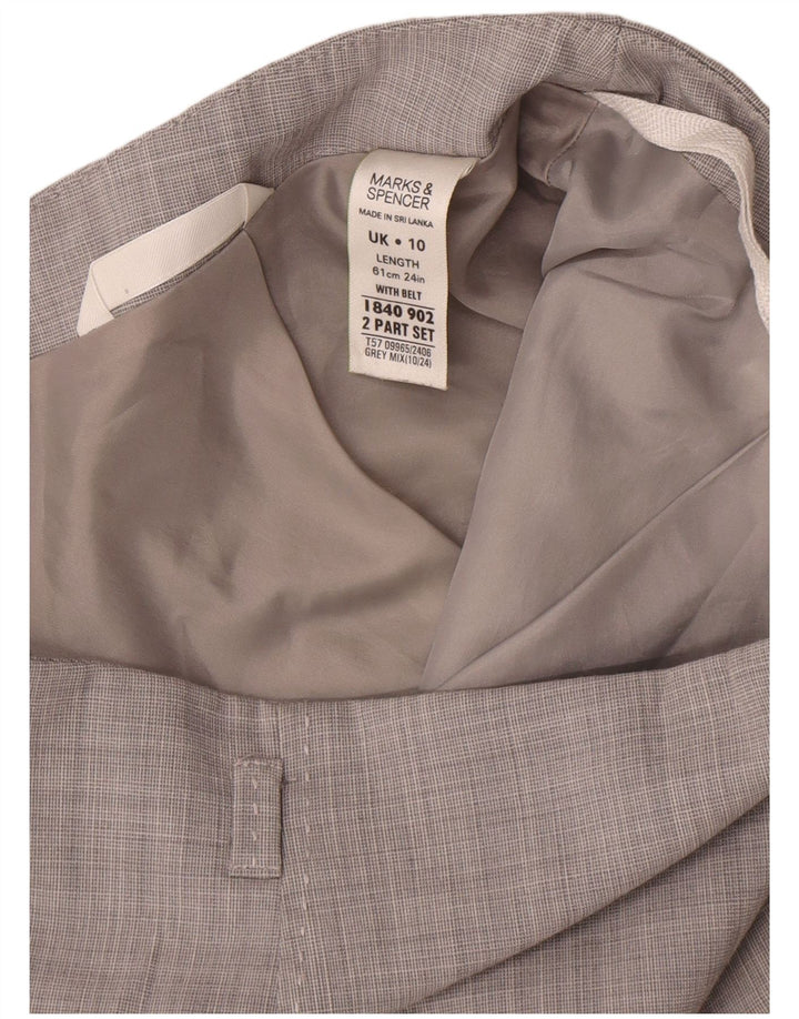 Marks & Spencer Jupe crayon femme UK 10 Small W30 Gris Polyester