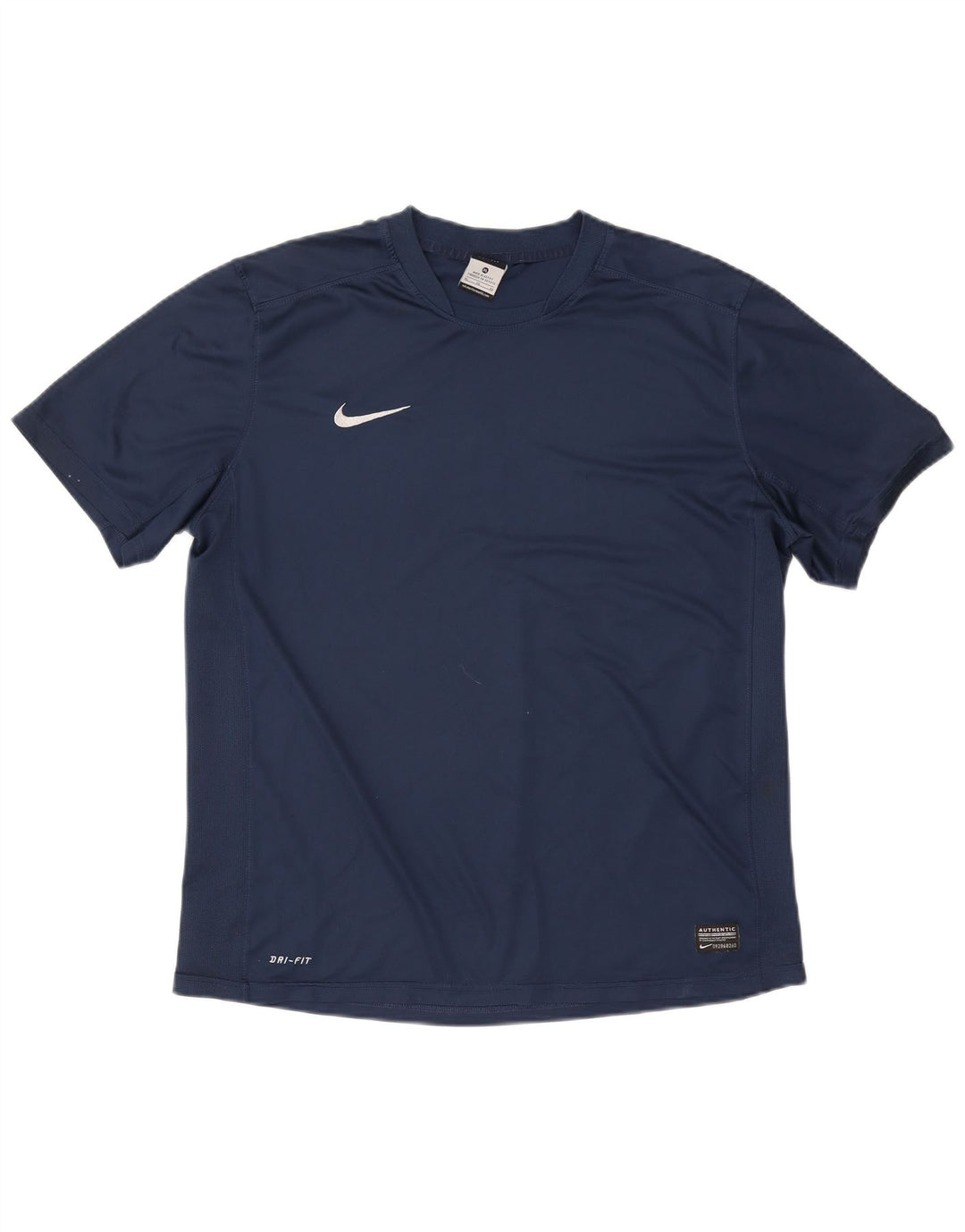 Nike Hommes Dri Fit T-Shirt Haut XL Bleu Marine Polyester